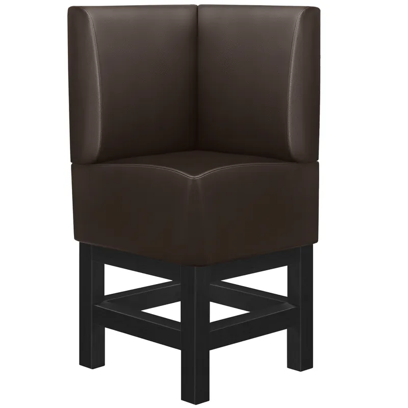 Sonderaktion MIAMI | Gastro Hochbank | B:H 64 x 133 cm | Dunkelbraun | Glatt | Leder