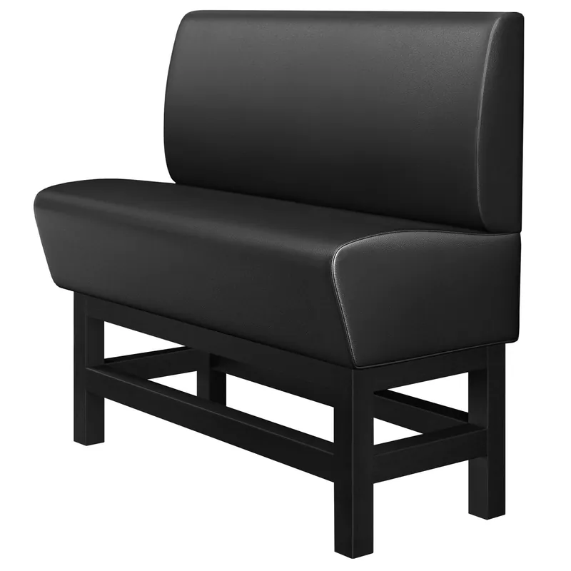 Versand Am Gleichen Tag MIAMI | Gastro Hochbank | B:H 100 x 133 cm | Schwarz | Glatt | Leder