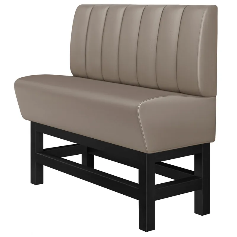 Wochenendangebot MIAMI | Gastro Hochbank | B:H 120 x 133 cm | Taupe | Gestreift | Leder