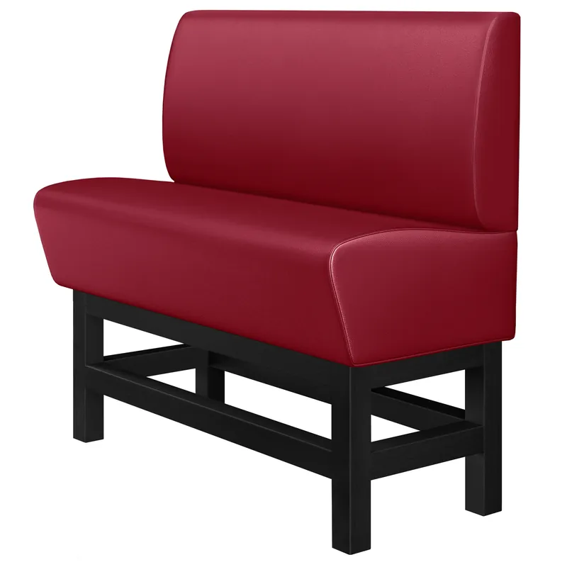 Top-Seller MIAMI | Gastro Hochbank | B:H 200 x 133 cm | Rot | Glatt | Leder