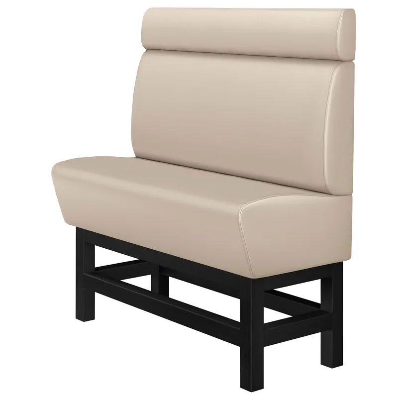 Sonderaktion MIAMI | Gastro Hochbank | B:H 200 x 158 cm | Creme | Glatt | Leder