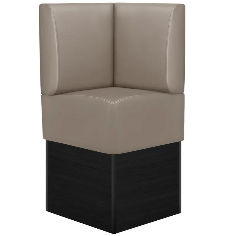 Top-Seller DENVER | Gastro Eckbank | B:H 64 x 133 cm | Taupe | Glatt | Leder