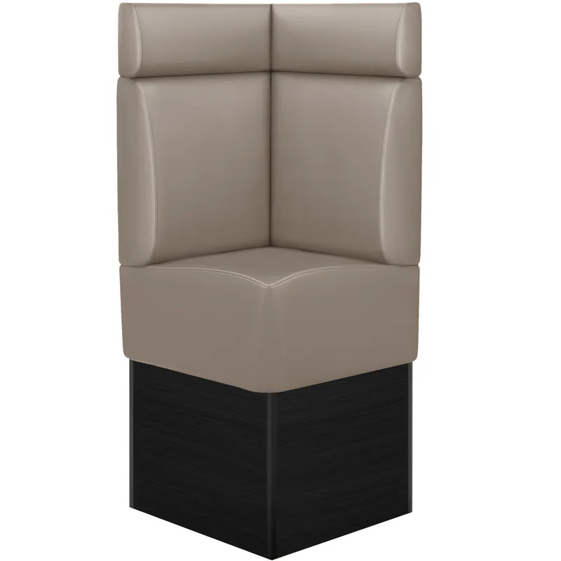 Zertifiziert DENVER | Gastro Eckbank | B:H 64 x 158 cm | Taupe | Glatt | Leder