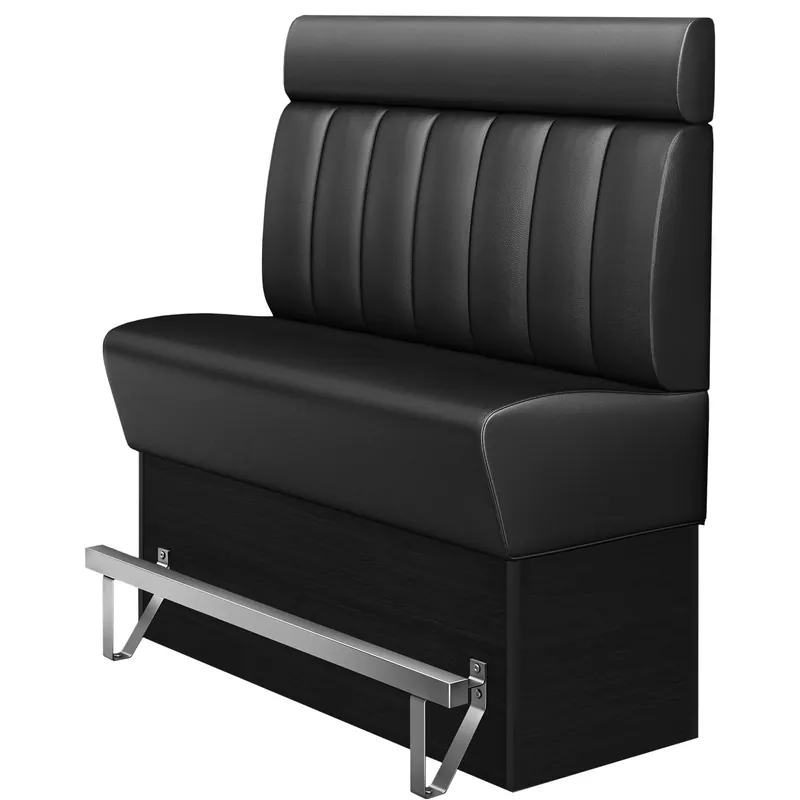 Sonderaktion DENVER | Gastro Hochbank | B:H 100 x 158 cm | Schwarz | Gestreift | Leder