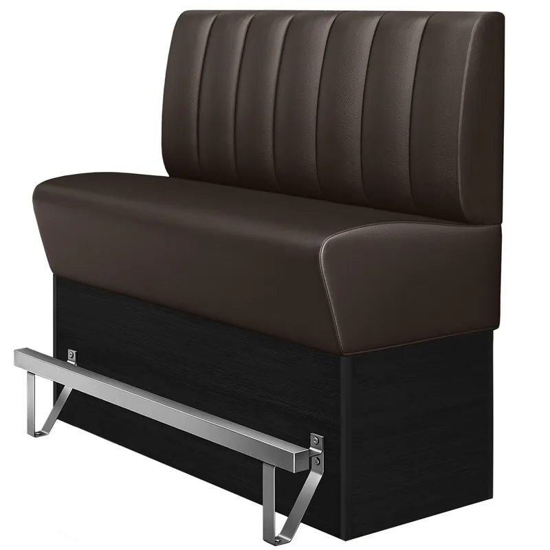 Sichere Zahlung DENVER | Gastro Hochbank | B:H 120 x 133 cm | Braun | Gestreift | Leder