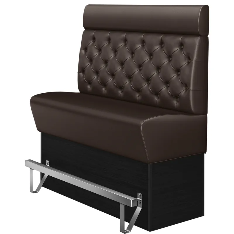 Solange Der Vorrat Reicht DENVER | Gastro Hochbank | B:H 120 x 158 cm | Braun | Chesterfield | Leder