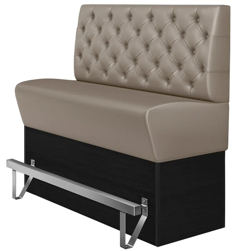 Solange Der Vorrat Reicht DENVER | Gastro Hochbank | B:H 140 x 133 cm | Taupe | Chesterfield | Leder