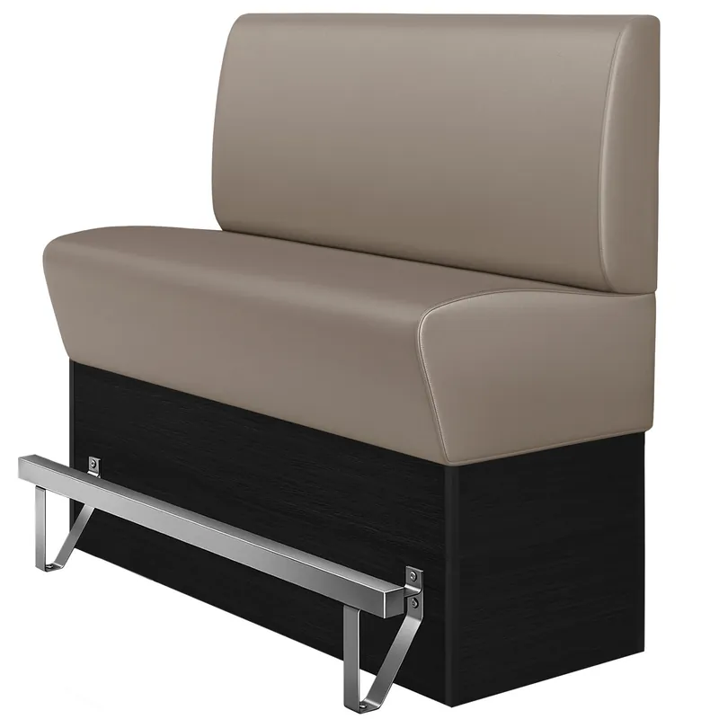 Sofort Bestellen DENVER | Gastro Hochbank | B:H 160 x 133 cm | Taupe | Glatt | Leder