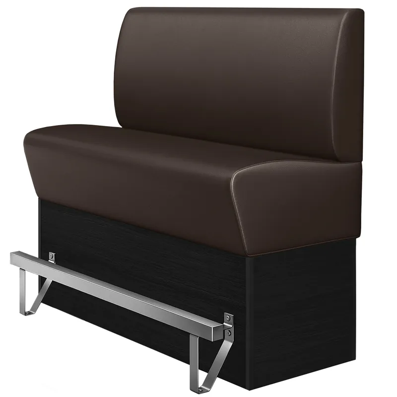 Schneller Versand DENVER | Gastro Hochbank | B:H 180 x 133 cm | Braun | Glatt | Leder