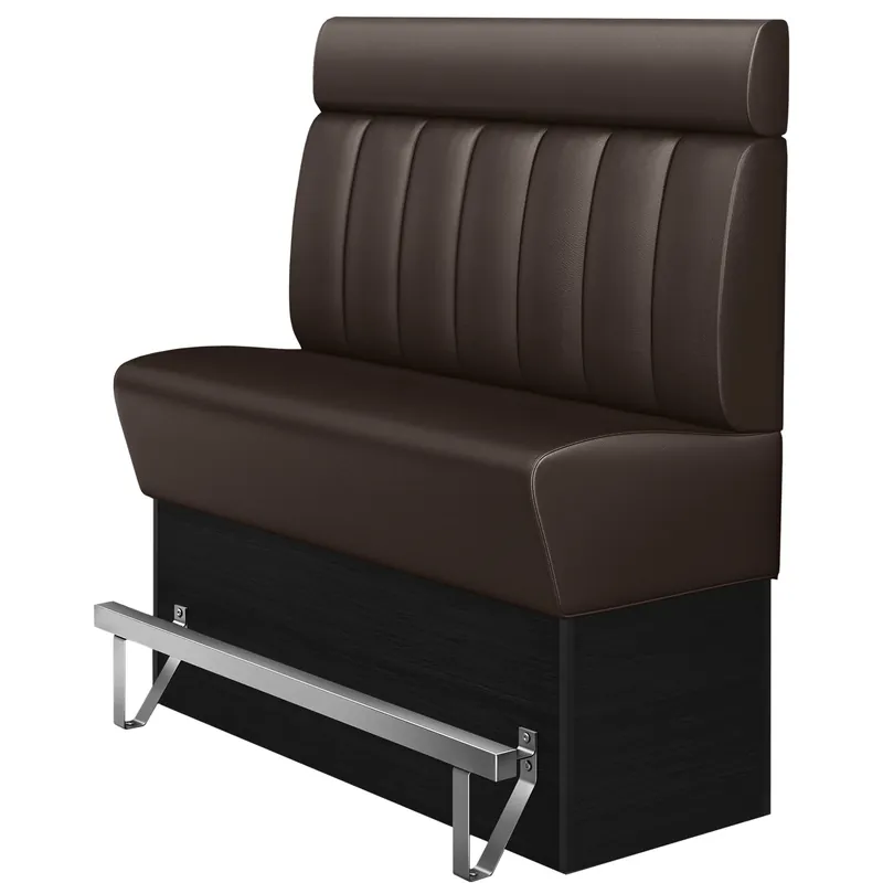 Solange Der Vorrat Reicht DENVER | Gastro Hochbank | B:H 200 x 158 cm | Braun | Gestreift | Leder