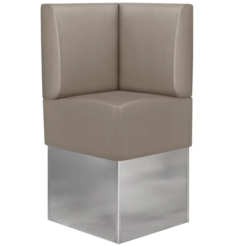 Versand Am Gleichen Tag DALLAS | Gastro Eckbank | B:H 64 x 133 cm | Taupe | Glatt | Leder