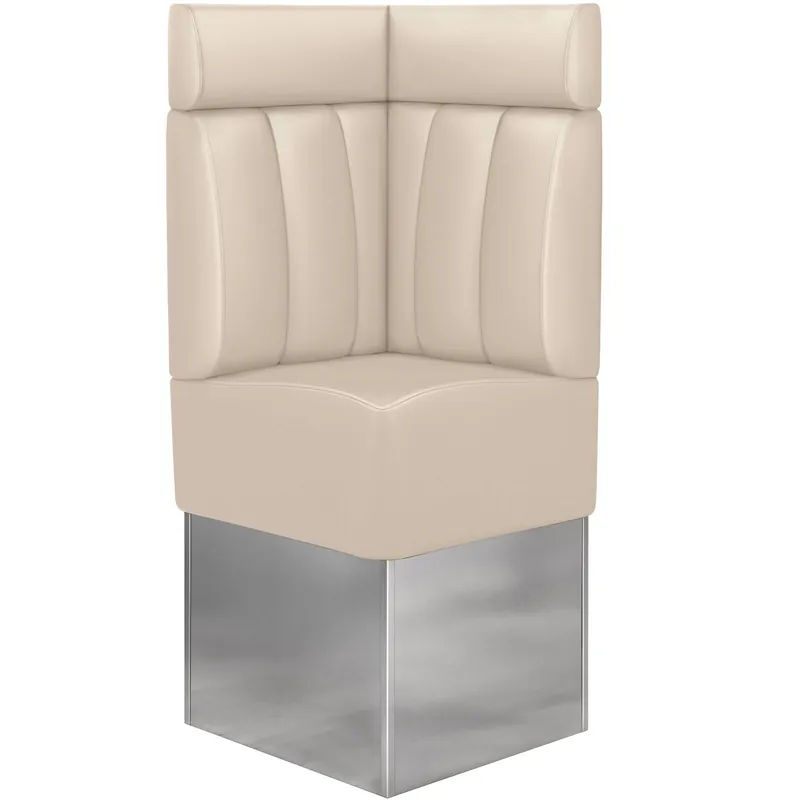 Versand Am Gleichen Tag DALLAS | Gastro Eckbank | B:H 64 x 158 cm | Creme | Gestreift | Leder