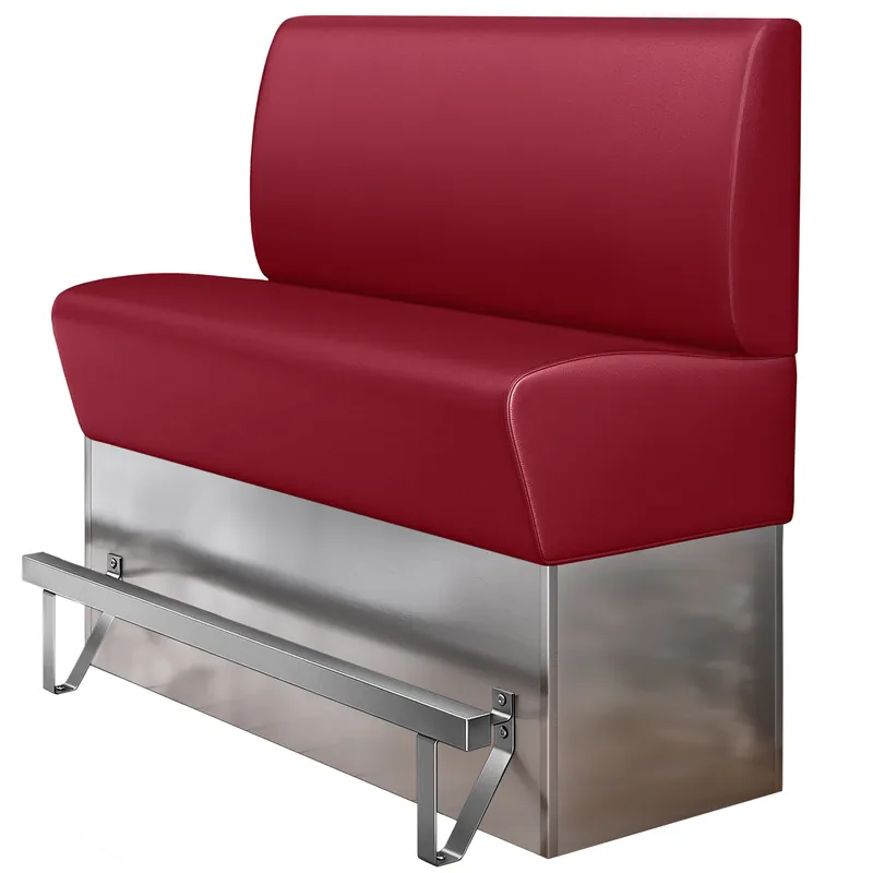 Solange Der Vorrat Reicht DALLAS | Gastro Hochbank | B:H 140 x 133 cm | Rot | Glatt | Leder