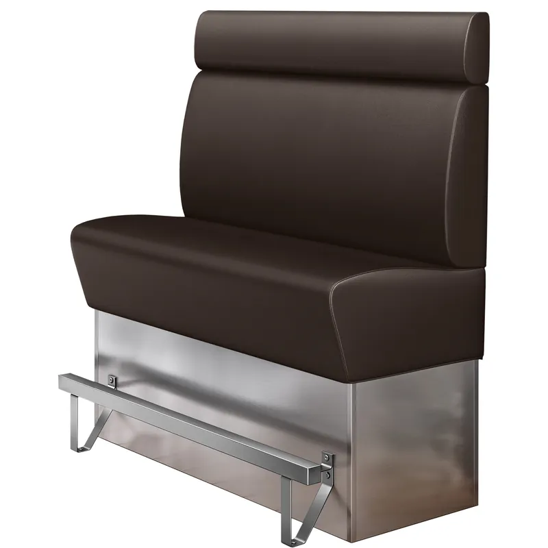 Sofort Bestellen DALLAS | Gastro Hochbank | B:H 140 x 158 cm | Braun | Glatt | Leder