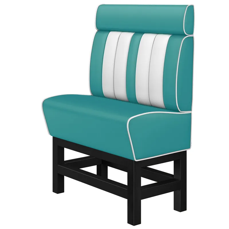 AMERICAN 1 | Diner Hochbank | B:H 100 x 158 cm | Gestreift | Türkis | Leder Top-Angebot