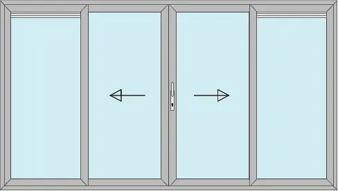 Aktuell Aluminium Schiebetür Glas anthrazit 7 m 4-teilig