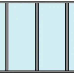 Must-Have Vorderwand mit Glas weiss 7 m