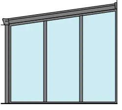 Jetzt Kaufen Seitenwand aus Glas rechts weiss 5 m