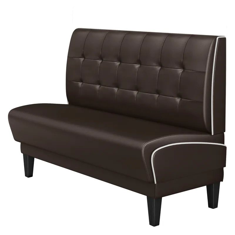 Abverkauf DINER 1 | Dinerbank | B:H 180 x 103 cm | Chesterfield NO Button | Braun | Leder