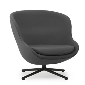 Letzte Chance Normann Copenhagen Hyg Low Loungesessel SH: 40 cm – Leyburn/Sort Aluminium