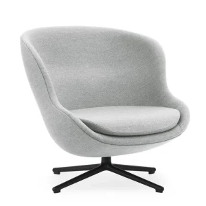 Normann Copenhagen Hyg Low Loungesessel SH: 40 cm – Partner/Sort Aluminium Schneller Versand