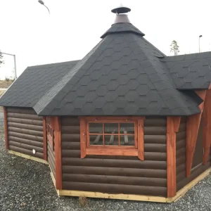 Kracherpreis Grillkota Deluxe 9 m² mit 2,5m Anbau, schwarz