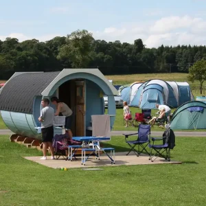 Camping Fass Arctic Premium Julia 240x420 Thermoholz montiert, Schwarz Highlight