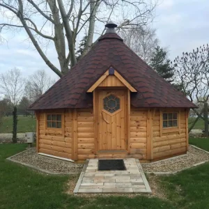 Sonderaktion Grillkota Deluxe 17 m2, schwarz, ohne Grillanlage