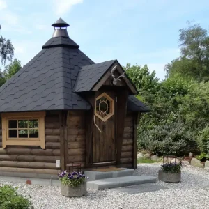 Grillkota Deluxe 9 m2, rot, ohne Grillanlage Finale Aktion