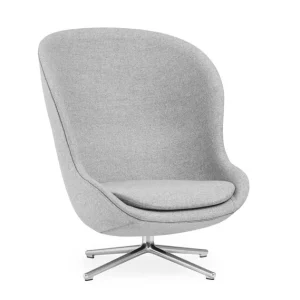 Normann Copenhagen Hyg High Loungesessel SH: 40 cm – Partner/Aluminium Echt