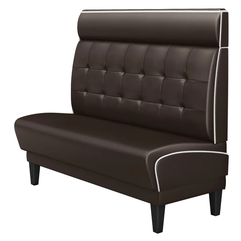 Sonderaktion DINER 1 | Dinerbank | B:H 200 x 123 cm | Chesterfield NO Button | Braun | Leder