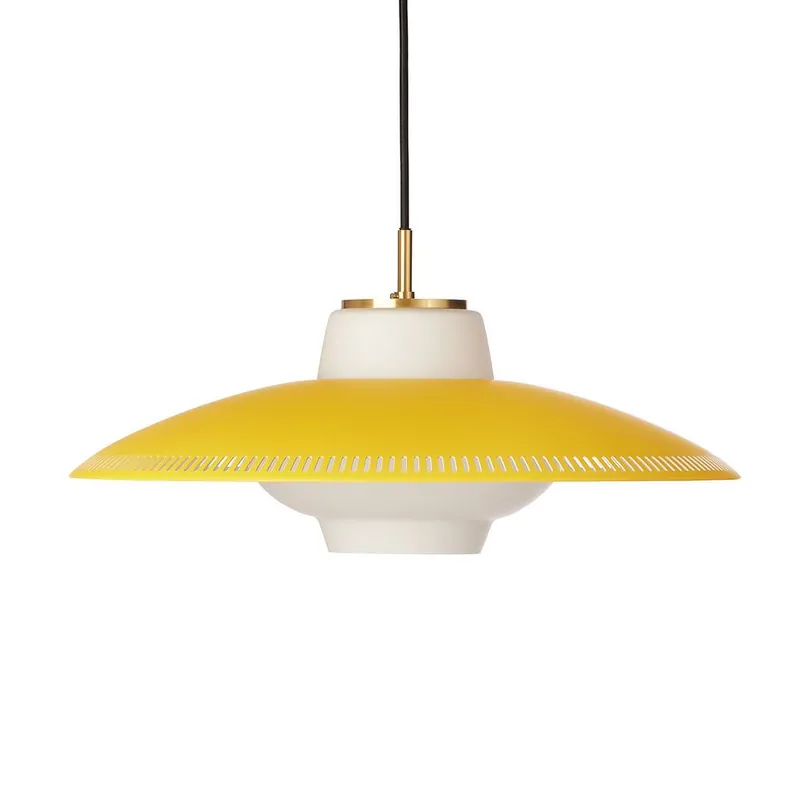 Warm Nordic Opal Shade Pendel Ø: 43 cm - Leuchtendes Gelb Kostenloser Versand