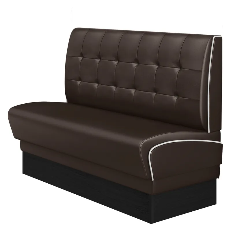 Sonderangebot DINER 2 | Dinerbank | B:H 200 x 103 cm | Chesterfield NO Button | Braun | Leder