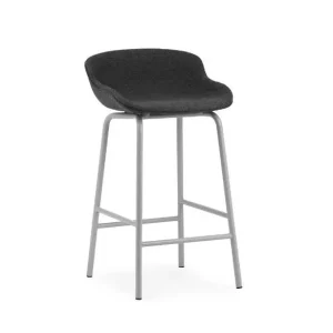 Normann Copenhagen Hyg Barhocker Vollgepolstert SH: 65 cm – Tempelschwarz/Stahl Saisonangebot