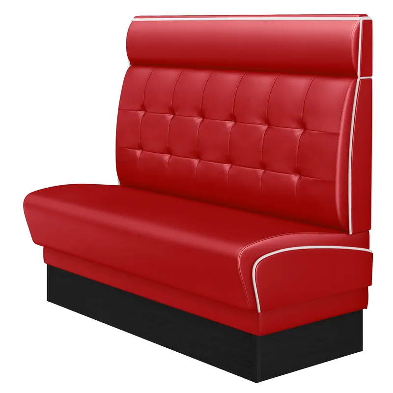 Sofort Bestellen DINER 2 | Dinerbank | B:H 140 x 123 cm | Chesterfield NO Button | Rot | Leder