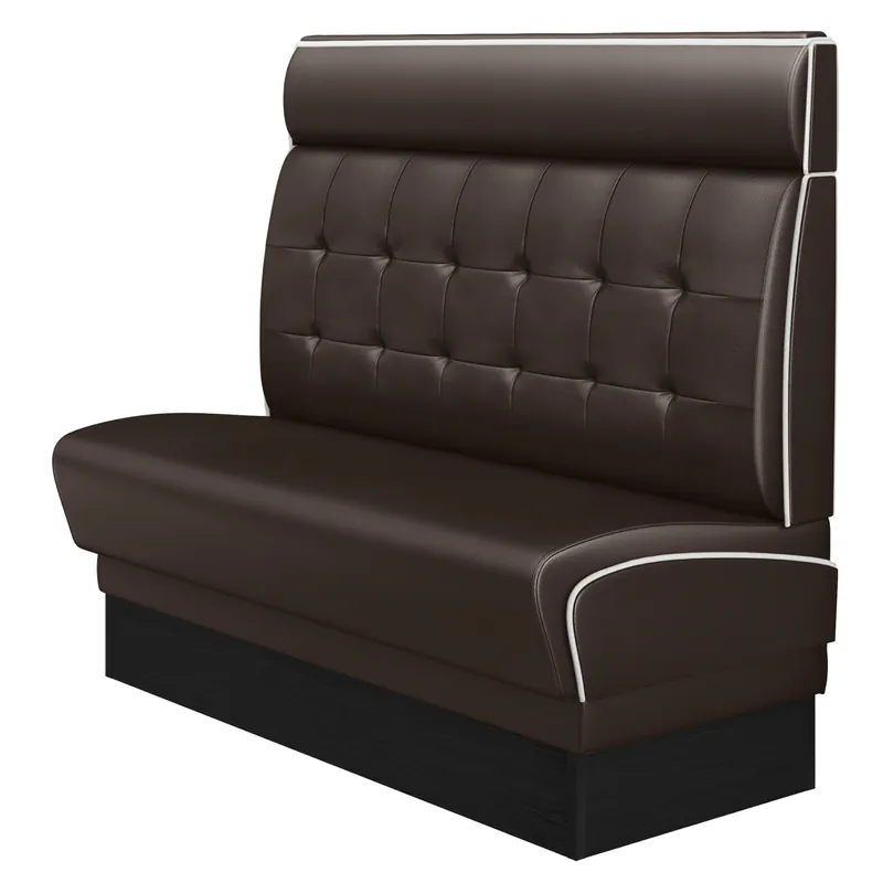 Sichere Zahlung DINER 2 | Dinerbank | B:H 200 x 123 cm | Chesterfield NO Button | Braun | Leder