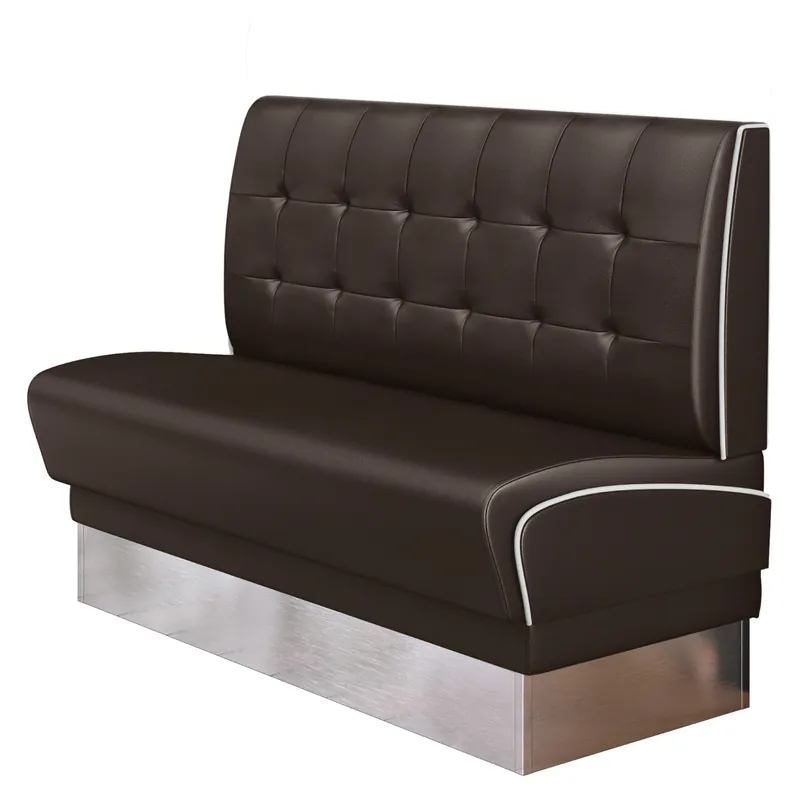 Top-Angebot DINER 3 | Dinerbank | B:H 180 x 103 cm | Chesterfield NO Button | Braun | Leder