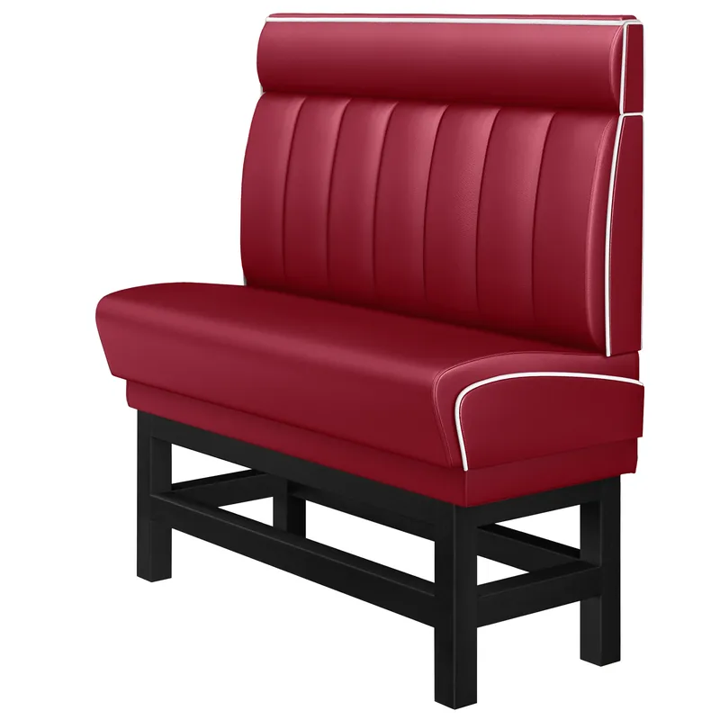 Solange Der Vorrat Reicht DINER 1 | Diner Hochbank | B:H 160 x 153 cm | Gestreift | Rot | Leder