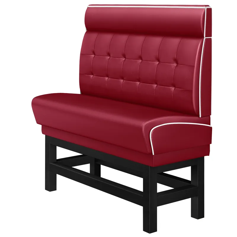 Sonderangebot DINER 1 | Diner Hochbank | B:H 100 x 153 cm | Chesterfield NO Button | Rot | Leder