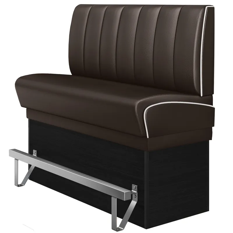 Aktuell DINER 2 | Diner Hochbank | B:H 120 x 133 cm | Gestreift | Braun | Leder