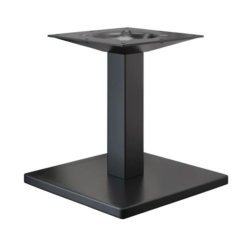 Schnäppchen MADRID | Bistro Lounge Tischgestell | Schwarz | Fuß: 45 x 45 cm | Säule: 6 x 46 cm