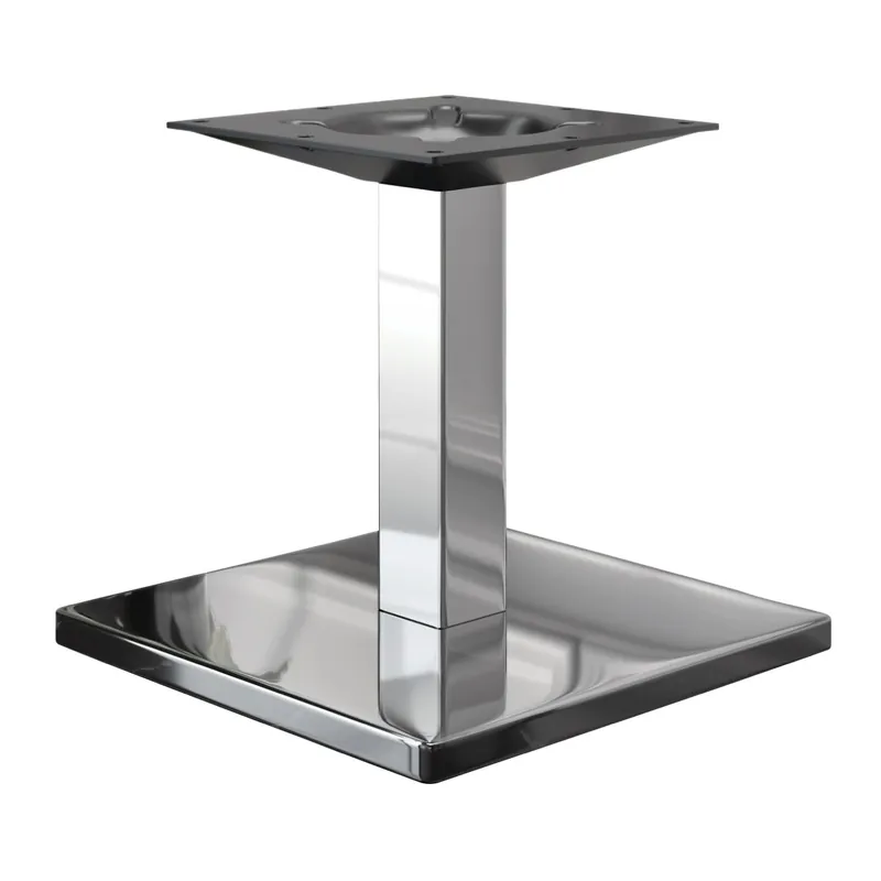 Sofort Bestellen MADRID | Bistro Lounge Tischgestell | Edelstahl | Höhe: 36 cm | Säule: 8 x 8 cm | Fuß: 45 x 45 cm