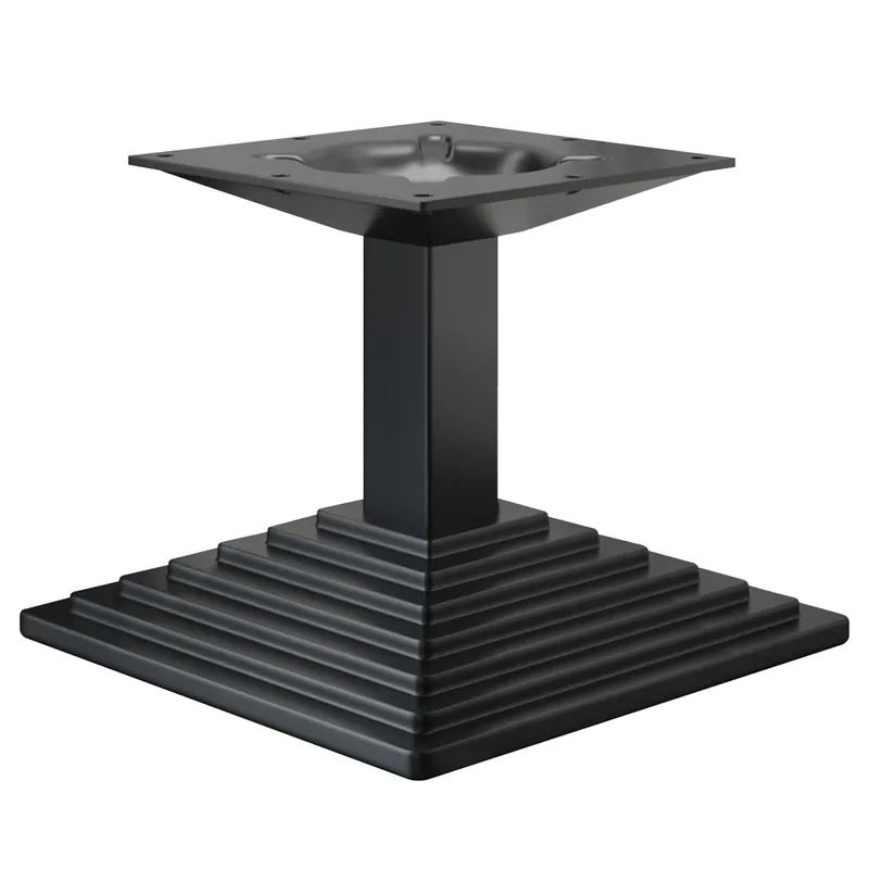 Top-Angebot PYRAMIDE | Bistro Lounge Tischgestell | Schwarz | Fuß: 45 x 45 cm | Säule: 6 x 40 cm