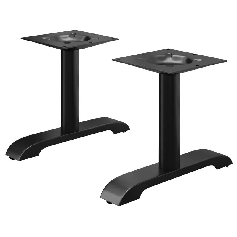 Aktuell SAN.DIEGO | Bistro Lounge Doppel Tischgestell | Schwarz | 2 Fuß: 56 x 8 cm | Säule: 7,6 x 36 cm