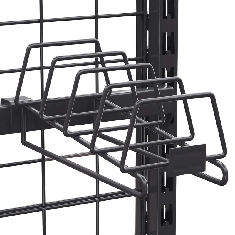 Top-Angebot BROOKLYN | Aufsteckhaken | Teller Halter | 4xFächer je 9cm | B:T 16 x 40 cm | Anthrazit