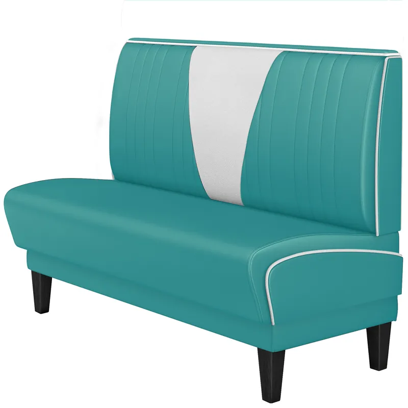 Top-Angebot DINER VEGAS 1 | Dinerbank | B:H 100 x 103 cm | V-Steppung | Türkis | Leder