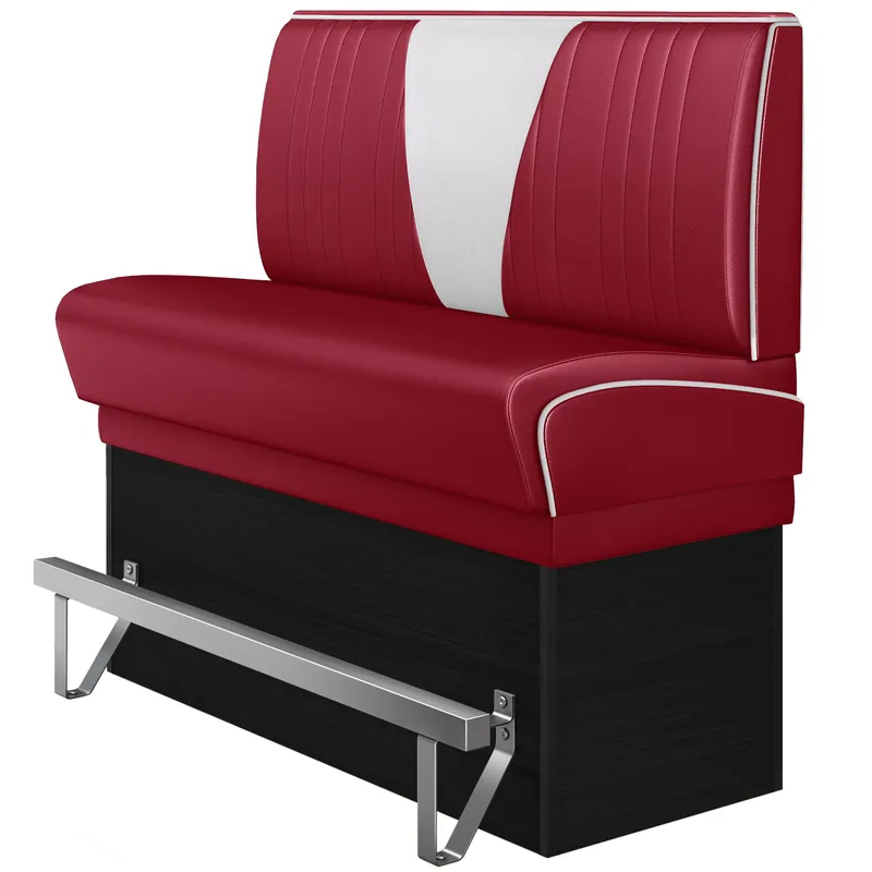 Sofort Bestellen DINER VEGAS 2 | Diner Hochbank | B:H 180 x 133 cm | V-Steppung | Rot | Leder