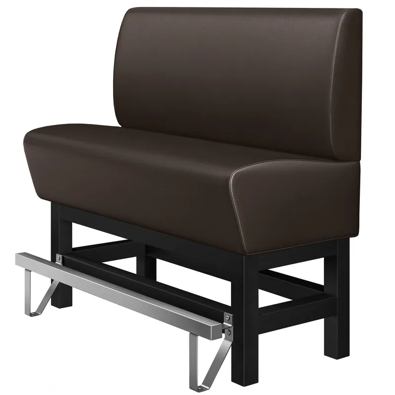 Wochenendangebot MIAMI | Gastro Hochbank | B:H 140 x 133 cm | Braun | Glatt | Leder