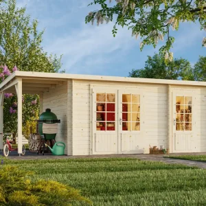 Flachdach Palmako Gartenhaus Ella 13,1+3,9 m² Letzte Chance