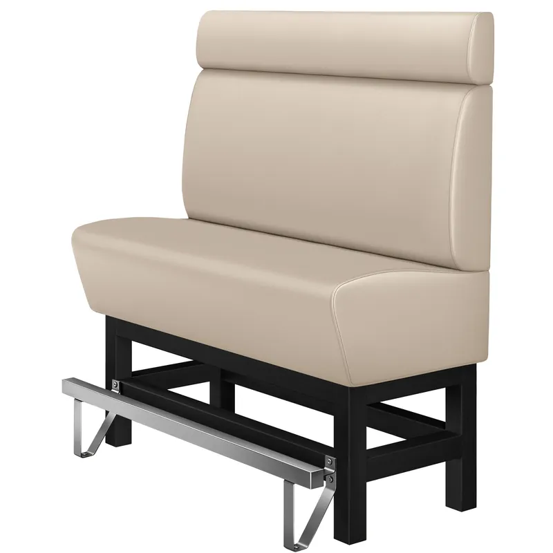 Zertifiziert MIAMI | Gastro Hochbank | B:H 180 x 158 cm | Creme | Glatt | Leder